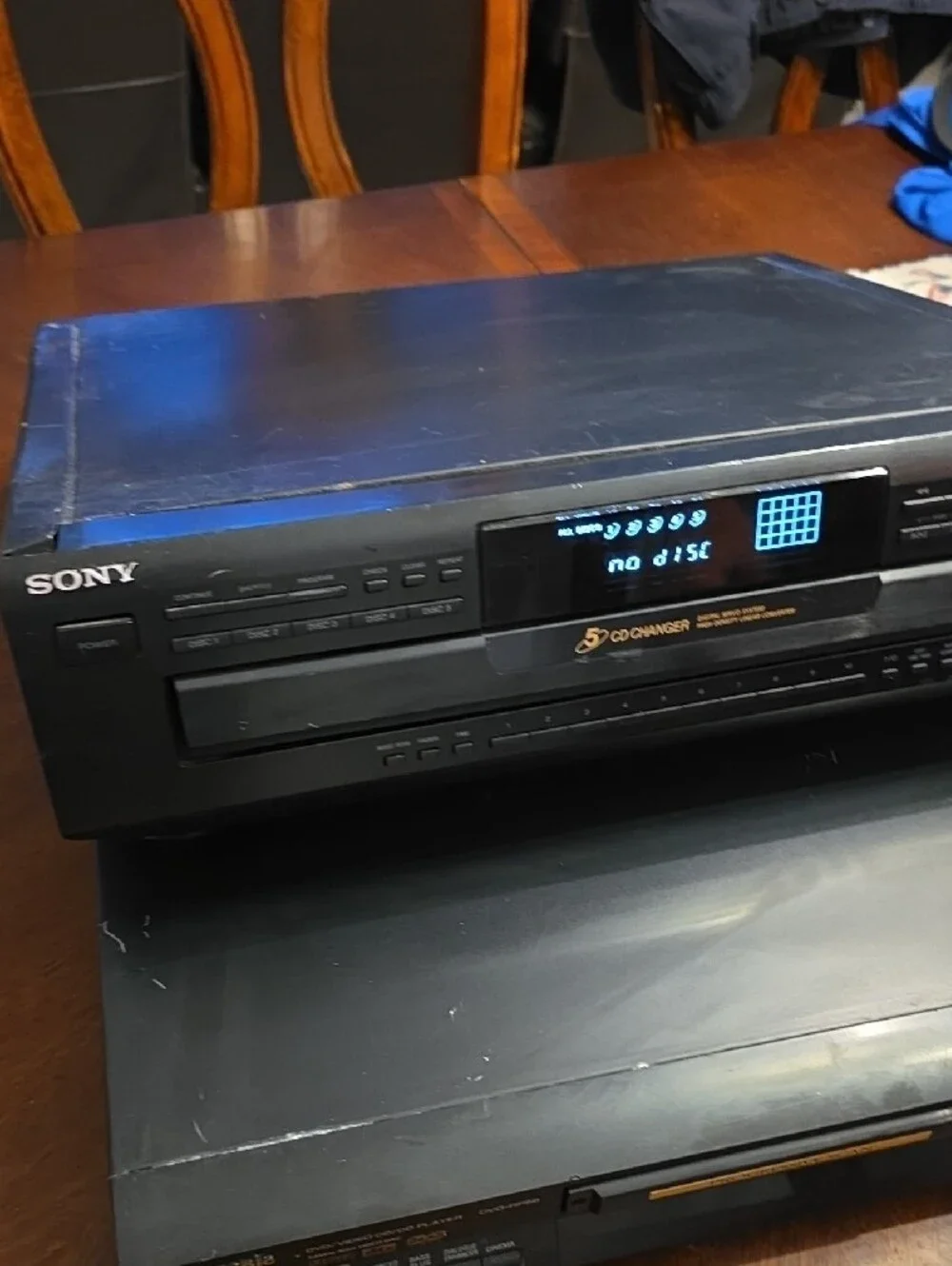 Sony Black 5-Disc CD Changer with Digital Display